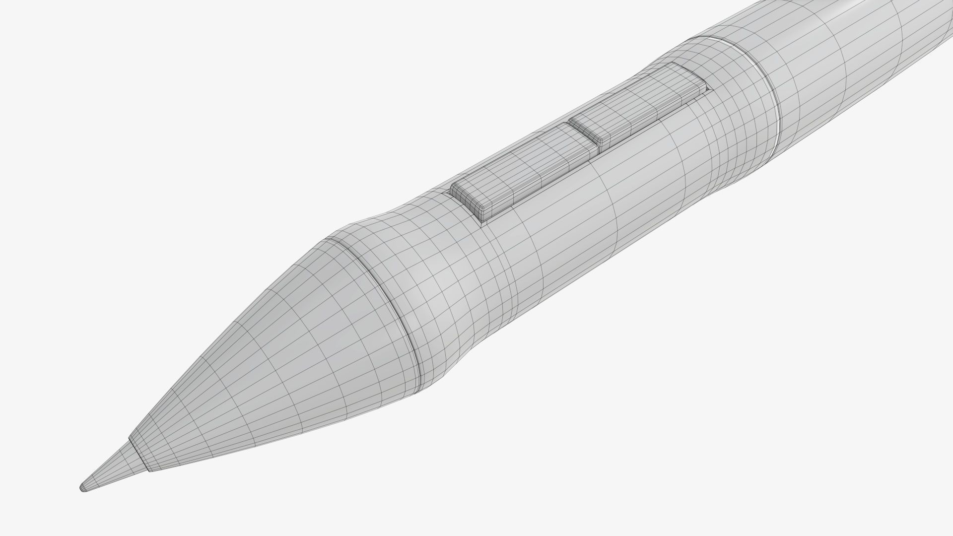 Tablet battery pen with buttons 3D model_8