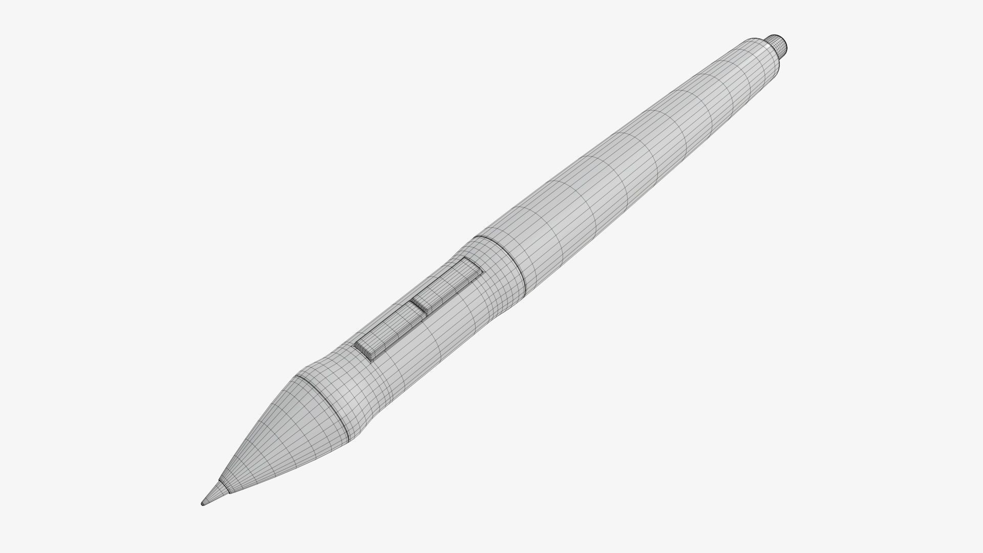 Tablet battery pen with buttons 3D model_6
