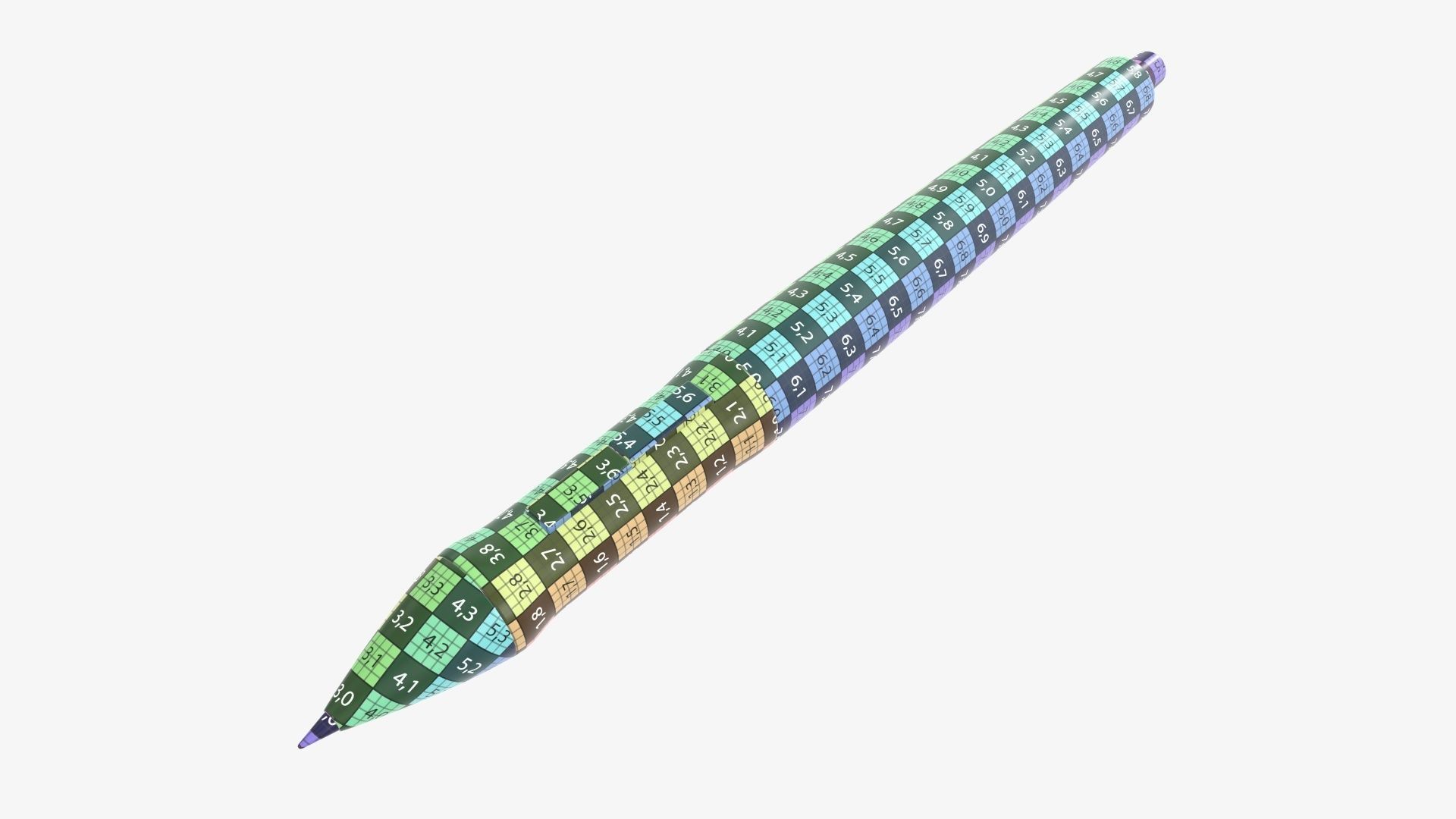 Tablet battery pen with buttons 3D model_12