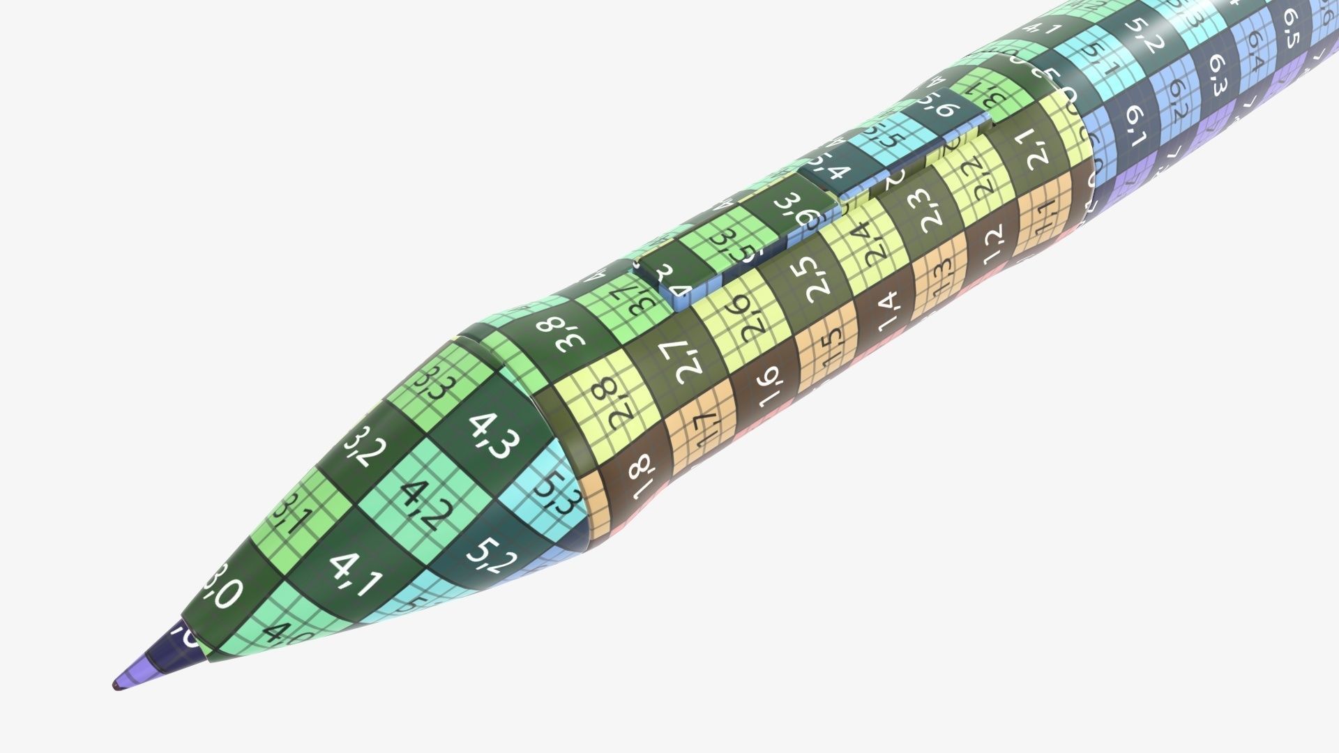 Tablet battery pen with buttons 3D model_14