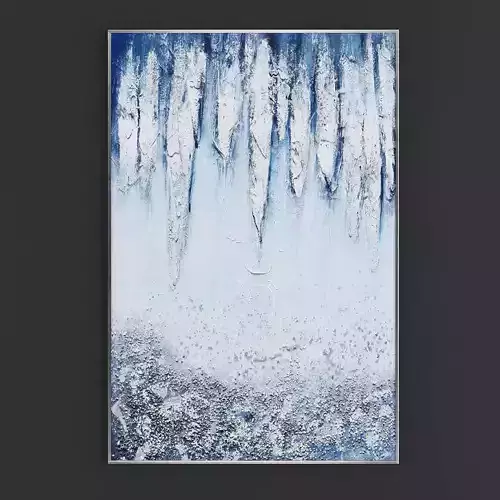 Pictures134 abstract painting of icicles 3D model