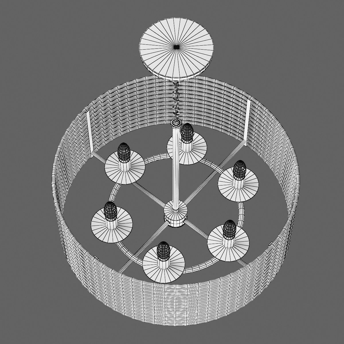 728063 Zeta Lightstar hanging chandelier 3D model_9