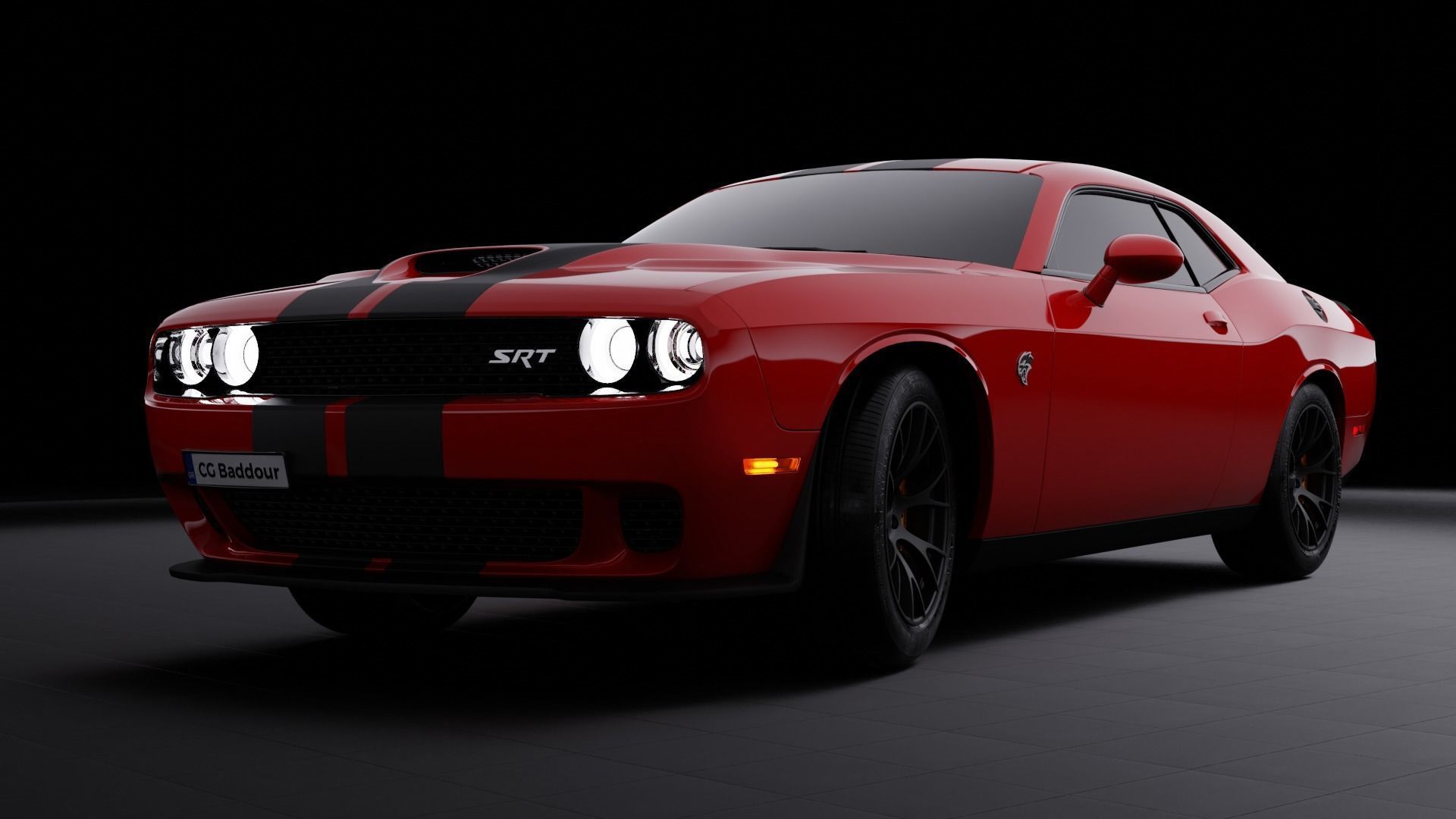 Dodge Challenger  3D model_3