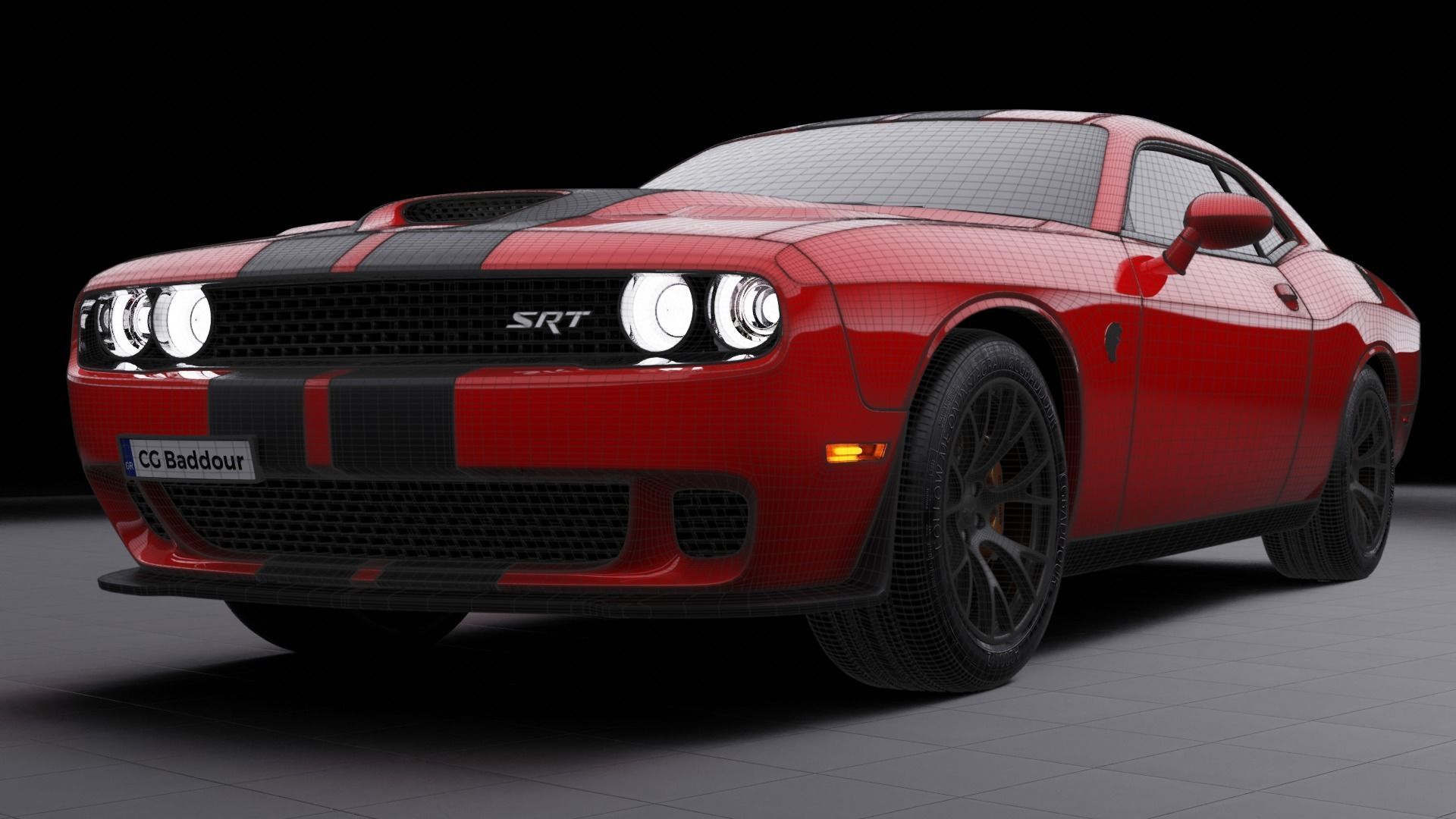 Dodge Challenger  3D model_6