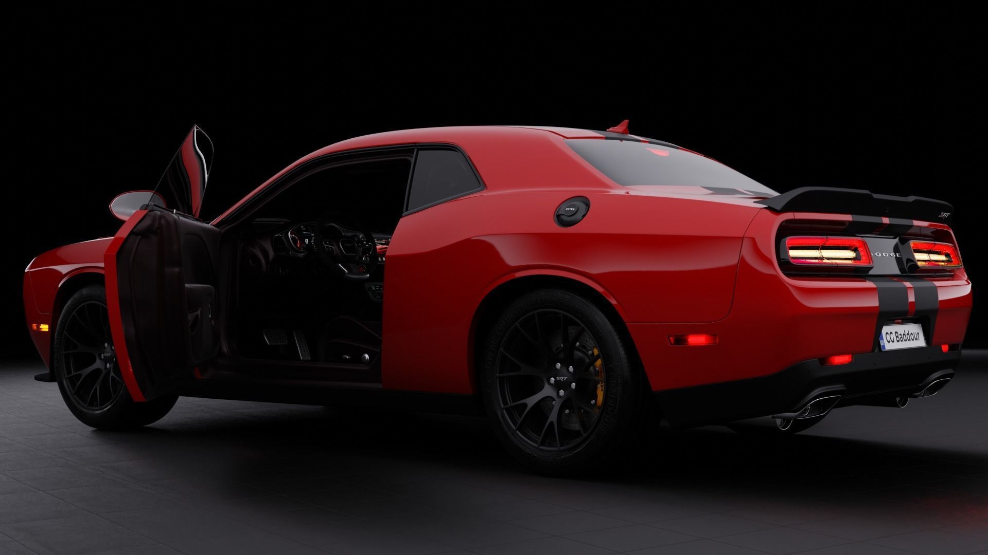 Dodge Challenger  3D model_7