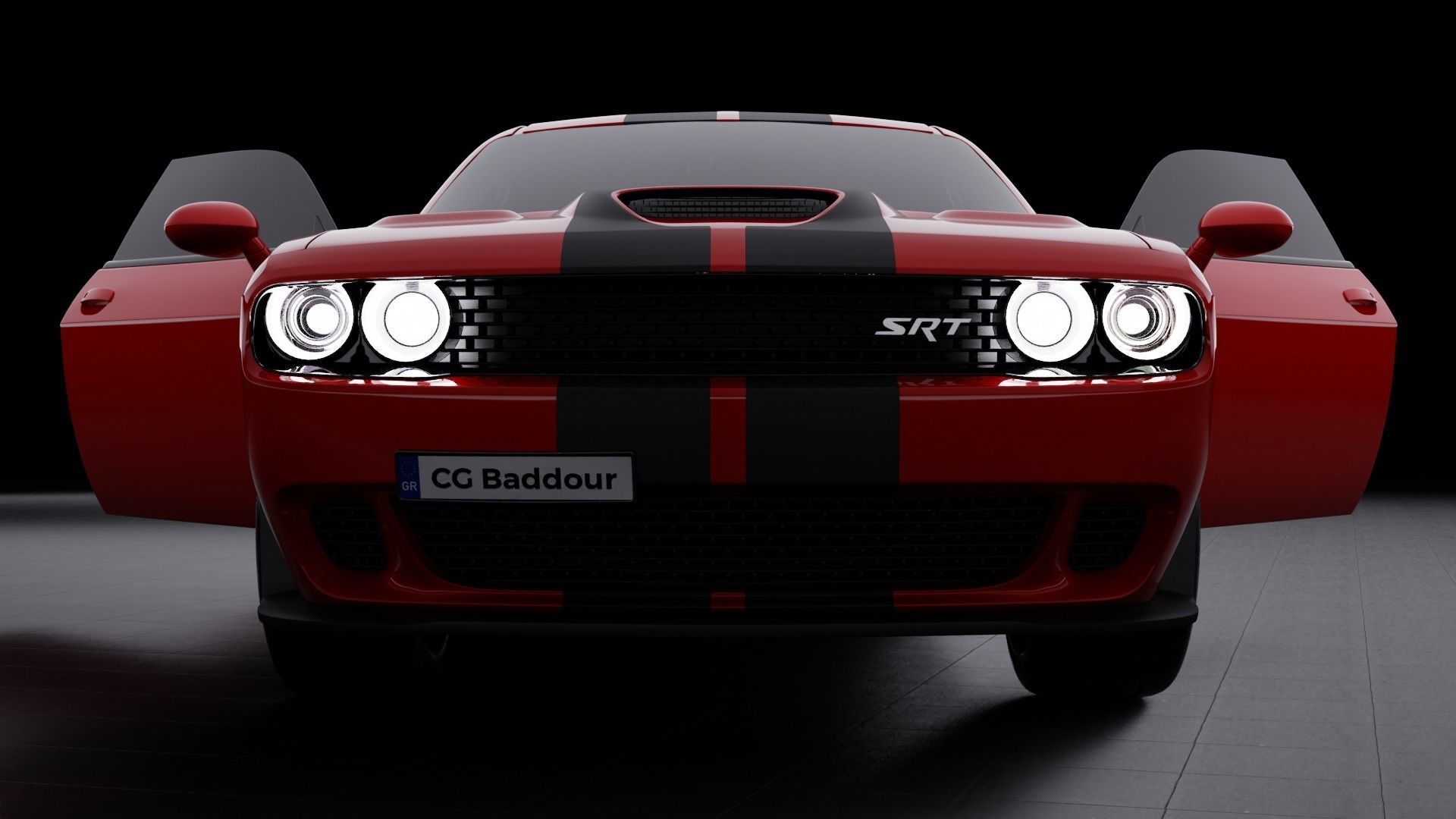 Dodge Challenger  3D model_4