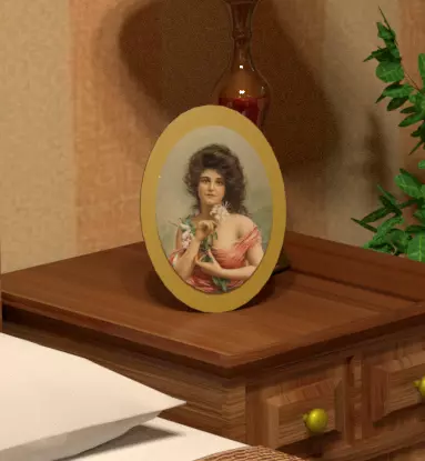 Round Photo Frame Free 3D model
