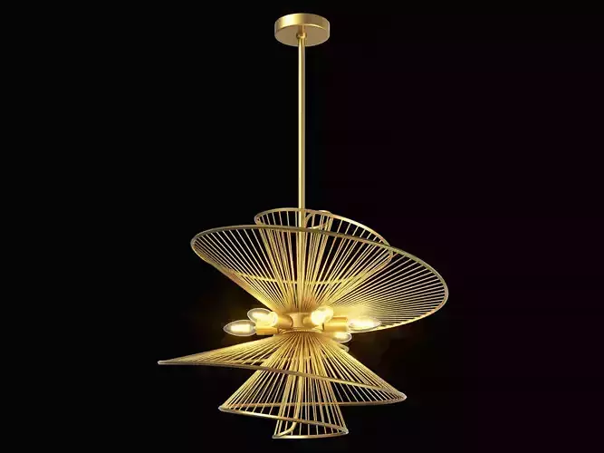 728163 Zeta Lightstar ceiling chandelier 3D model