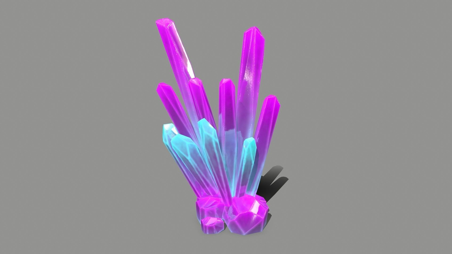 Crystal Set Low-poly 3D model_14