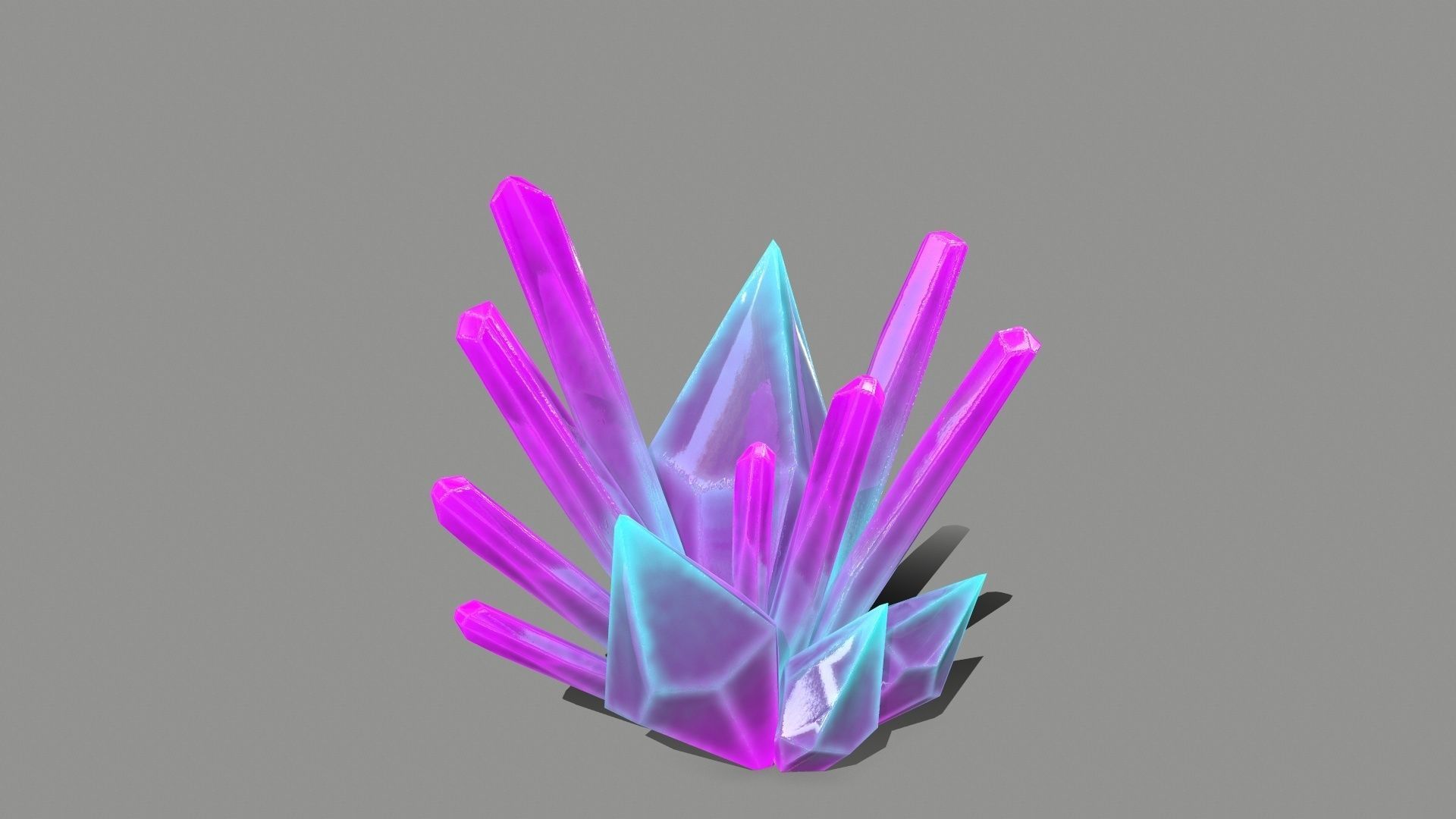 Crystal Set Low-poly 3D model_16