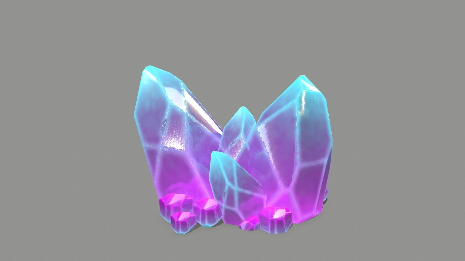 Crystal Set Low-poly 3D model_15