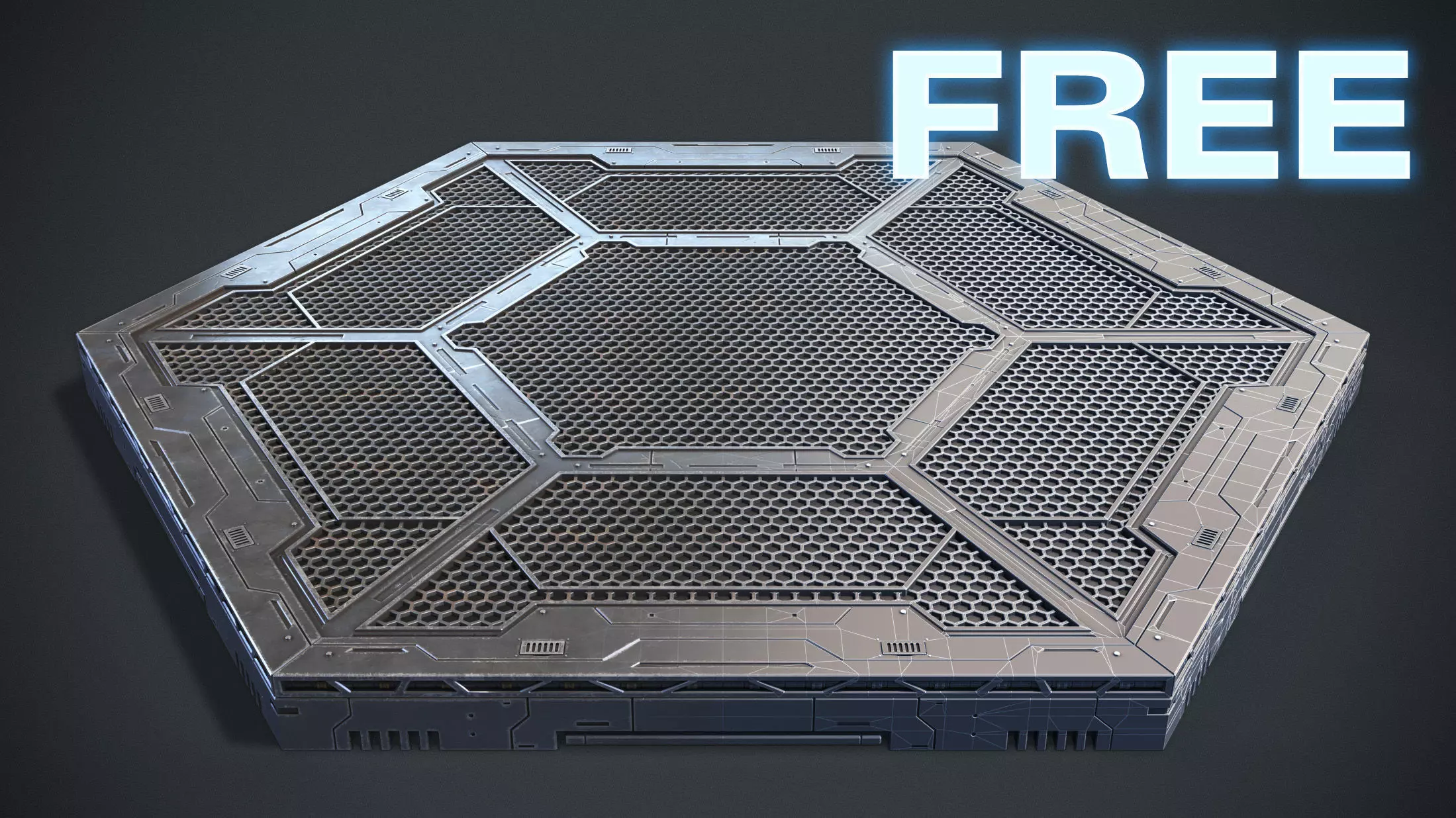 Sci-Fi Kit Free 01 Mecha Platform Free 3D model_0