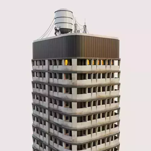 Building Skyscraper City Town Downtown Office Space Work Street