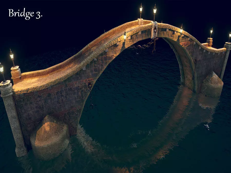 Bridge Low-poly 3D model_0