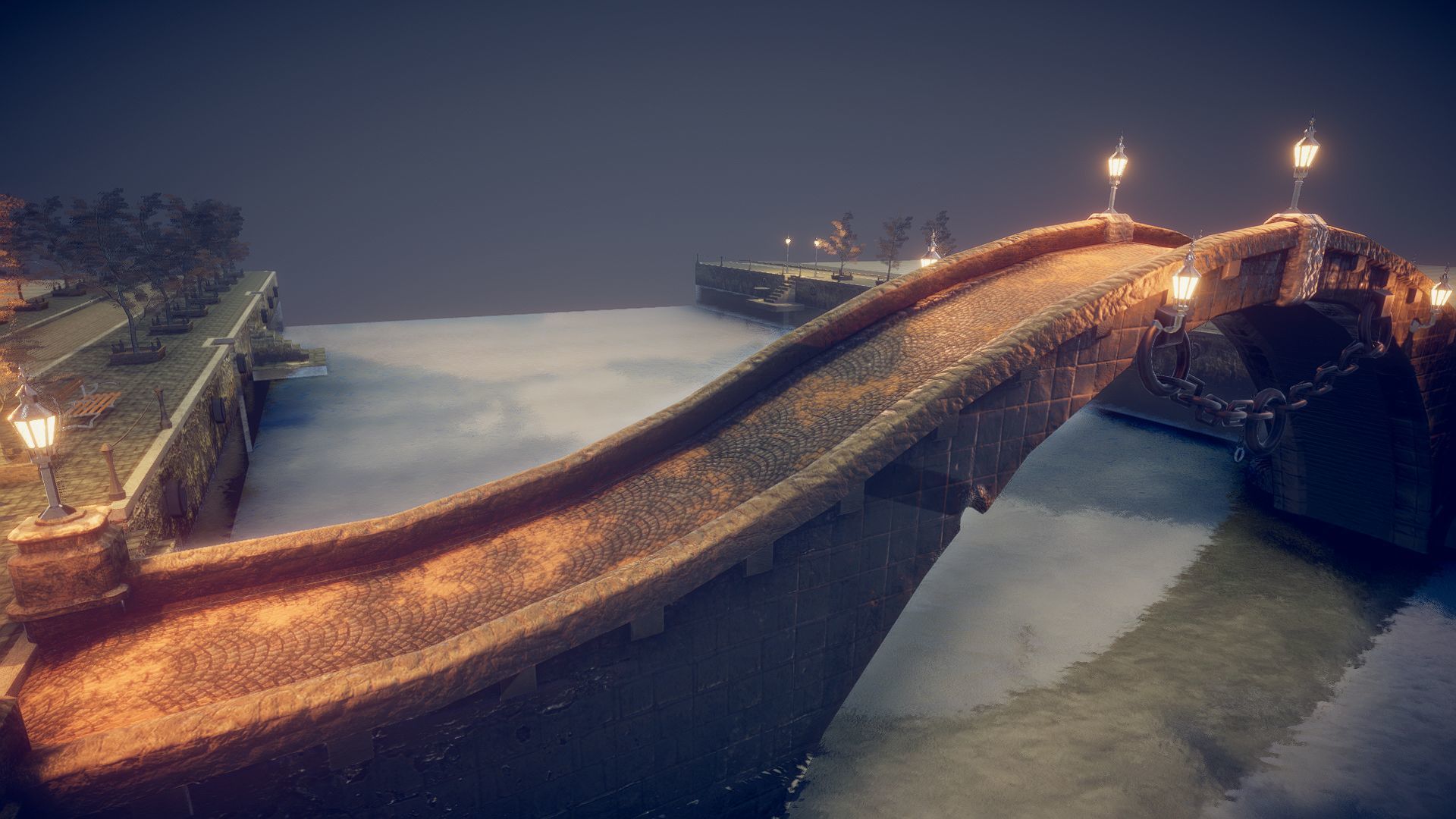 Bridge Low-poly 3D model_6