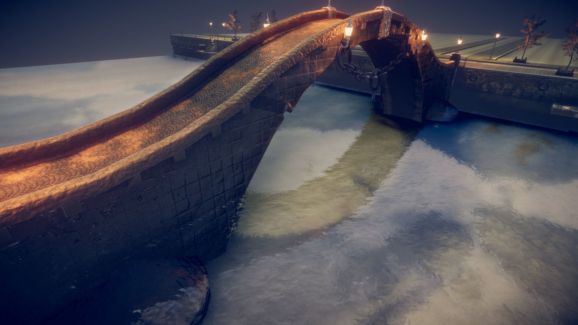 Bridge Low-poly 3D model_8