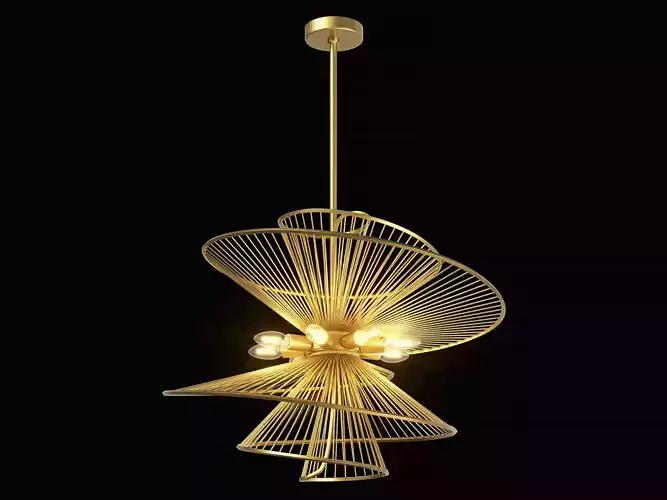 728183 Zeta Lightstar ceiling chandelier 3D model