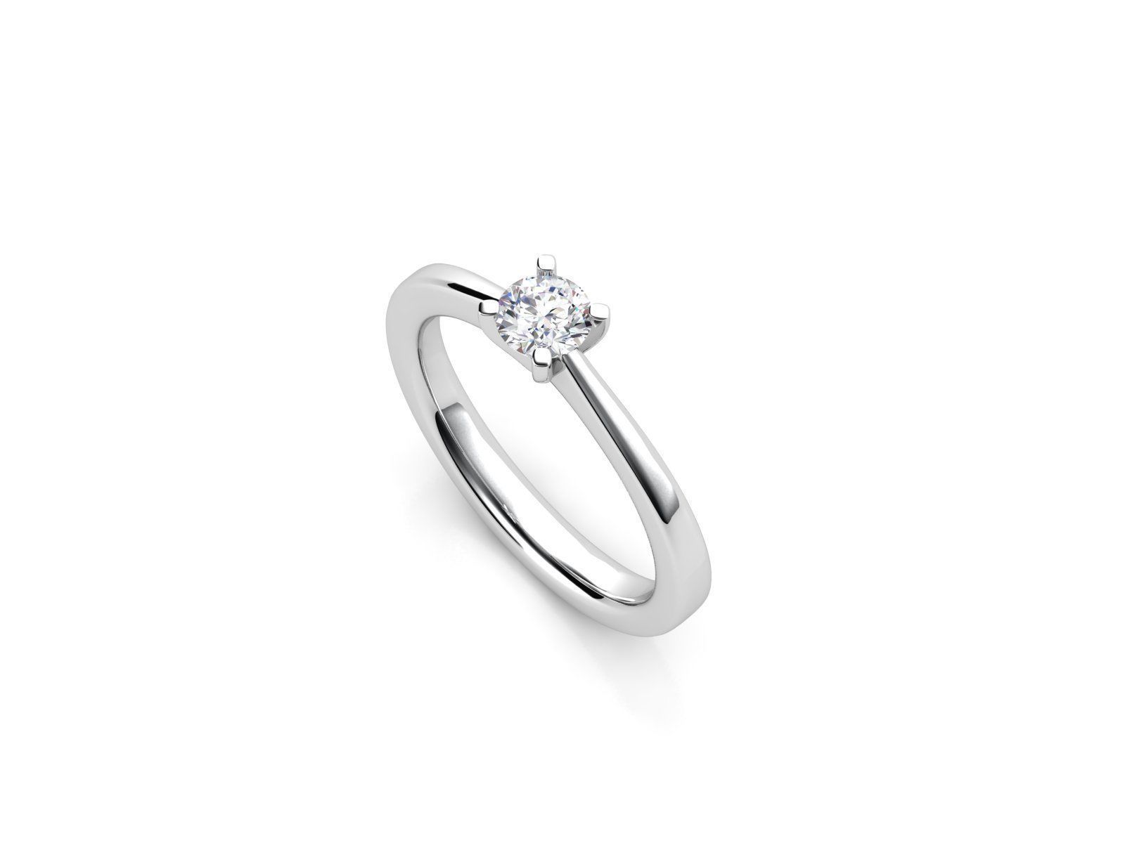 ZDR051 engagement ring with diamond in center 3D print model_3