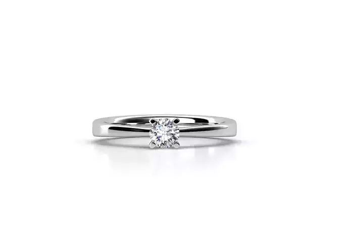 ZDR051 engagement ring with diamond in center