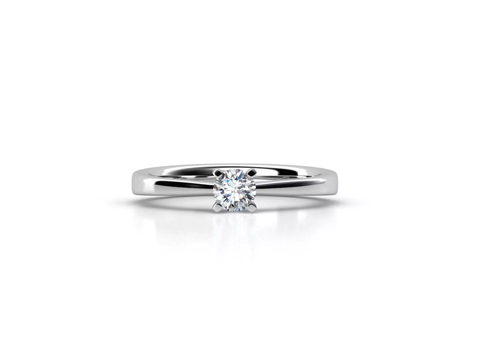ZDR051 engagement ring with diamond in center 3D print model_0