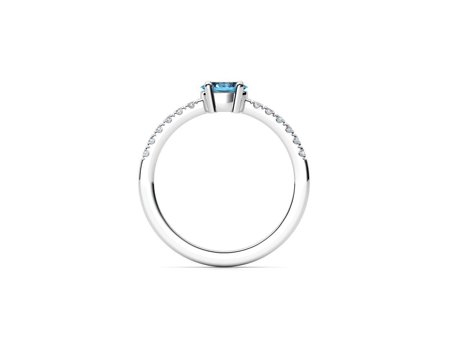 ZDR052 topaz and diamond ring 3D print model_1