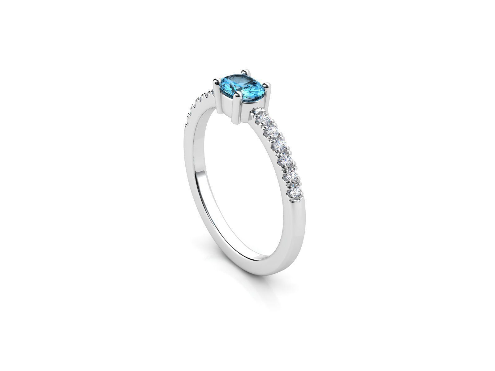ZDR052 topaz and diamond ring 3D print model_3