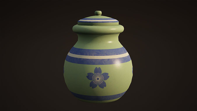 Pot Game Ready vase Low-poly 3D model