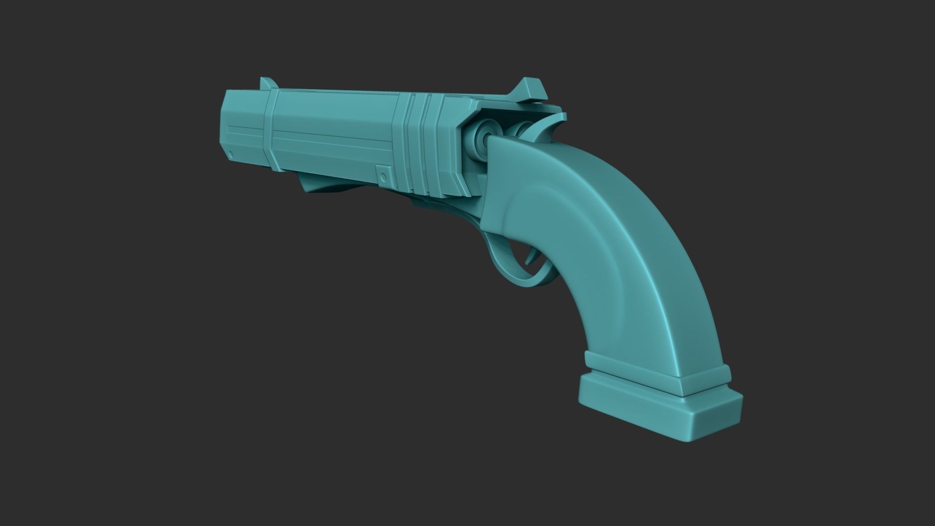 Sci-Fi Short Shotgun - Gun Weaponry - Luxury Low-poly 3D model_8