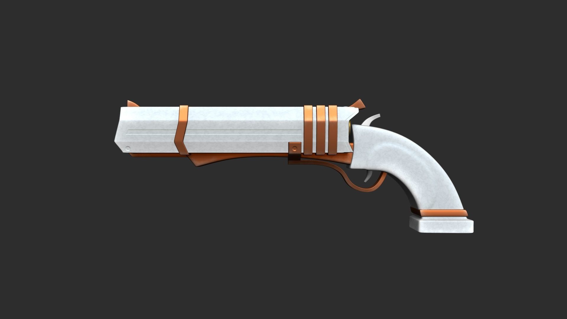 Sci-Fi Short Shotgun - Gun Weaponry - Luxury Low-poly 3D model_1