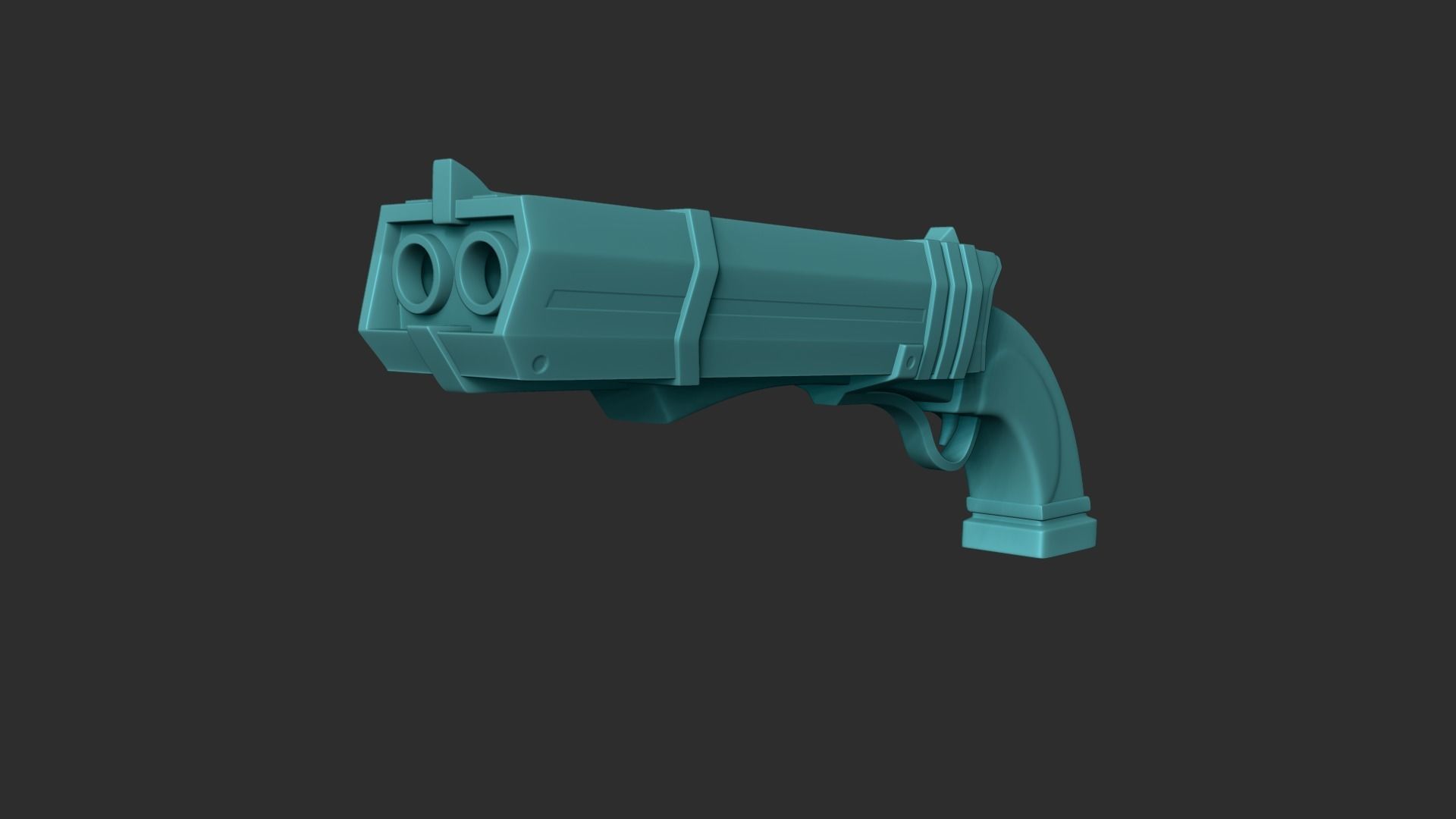 Sci-Fi Short Shotgun - Gun Weaponry - Luxury Low-poly 3D model_7