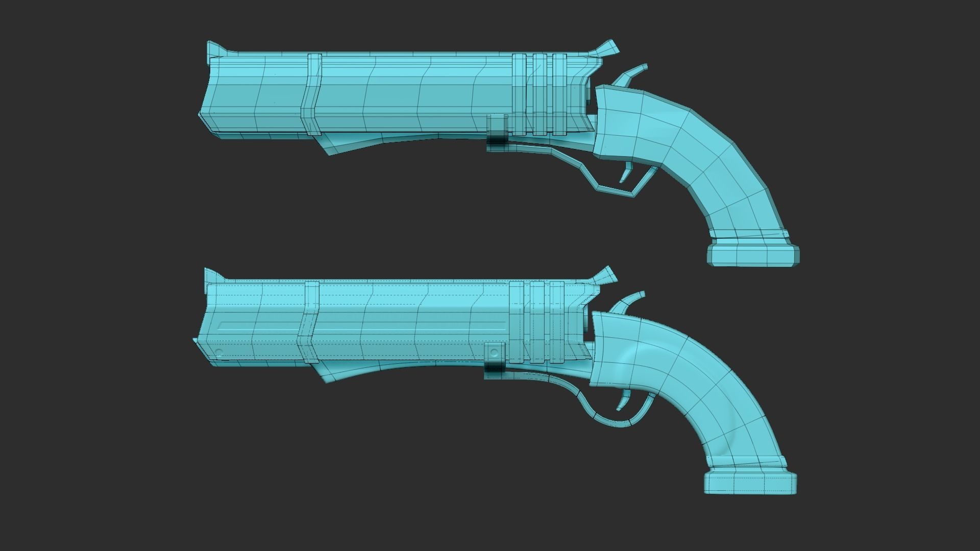 Sci-Fi Short Shotgun - Gun Weaponry - Luxury Low-poly 3D model_12