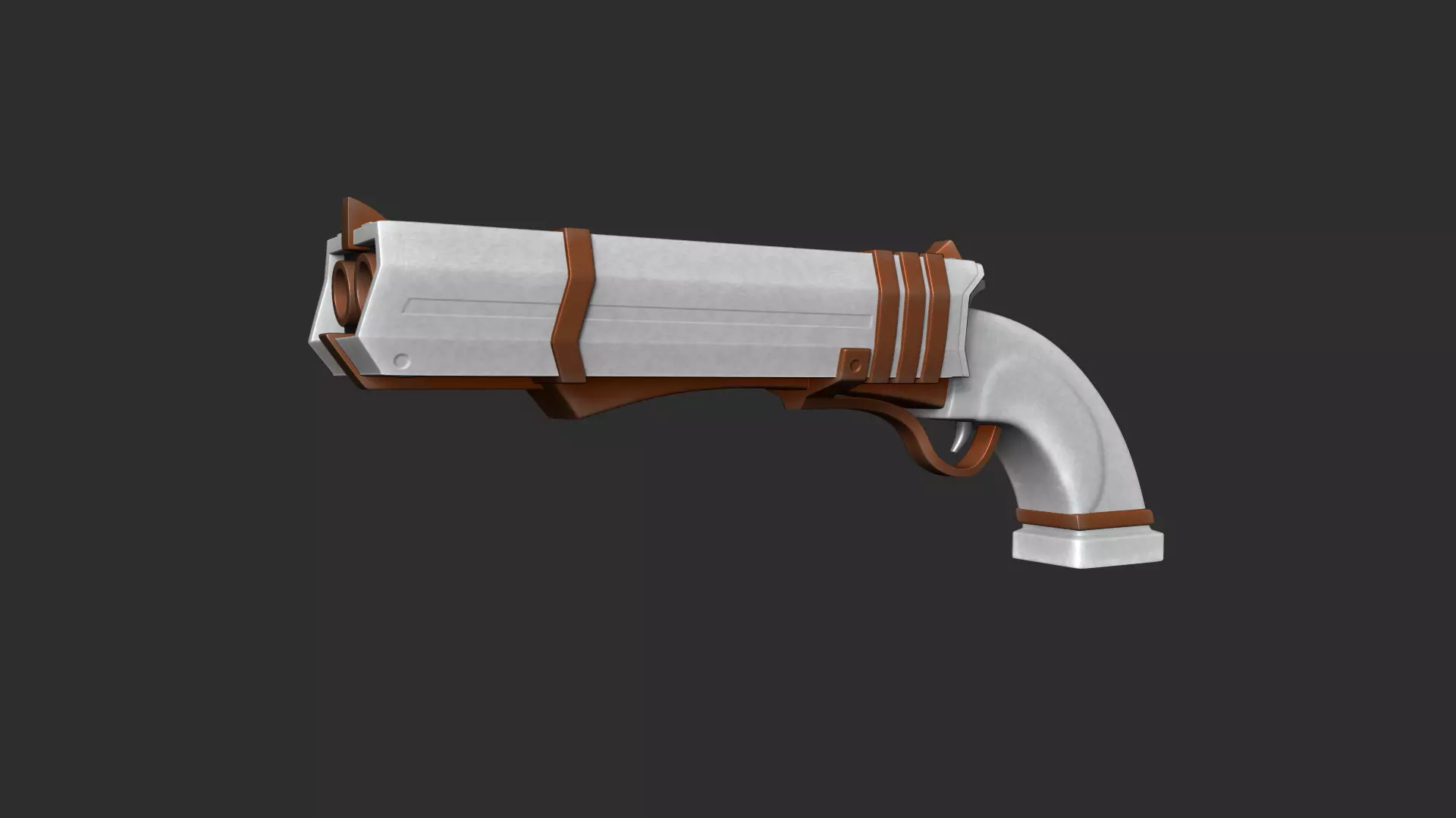 Sci-Fi Short Shotgun - Gun Weaponry - Luxury Low-poly 3D model_0