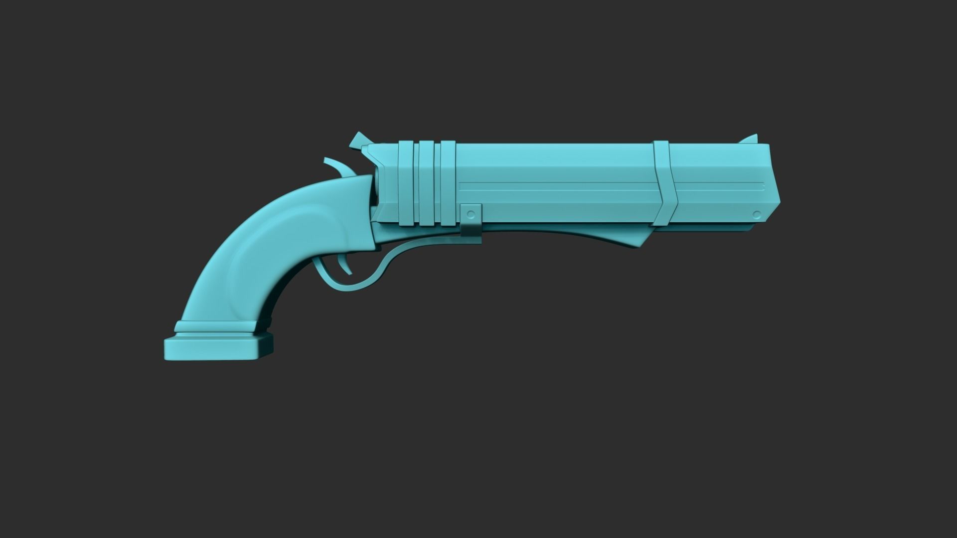 Sci-Fi Short Shotgun - Gun Weaponry - Luxury Low-poly 3D model_6