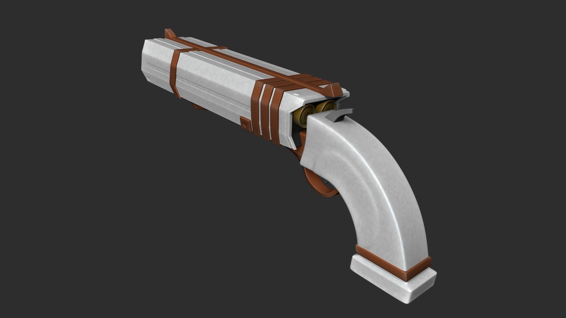 Sci-Fi Short Shotgun - Gun Weaponry - Luxury Low-poly 3D model_3