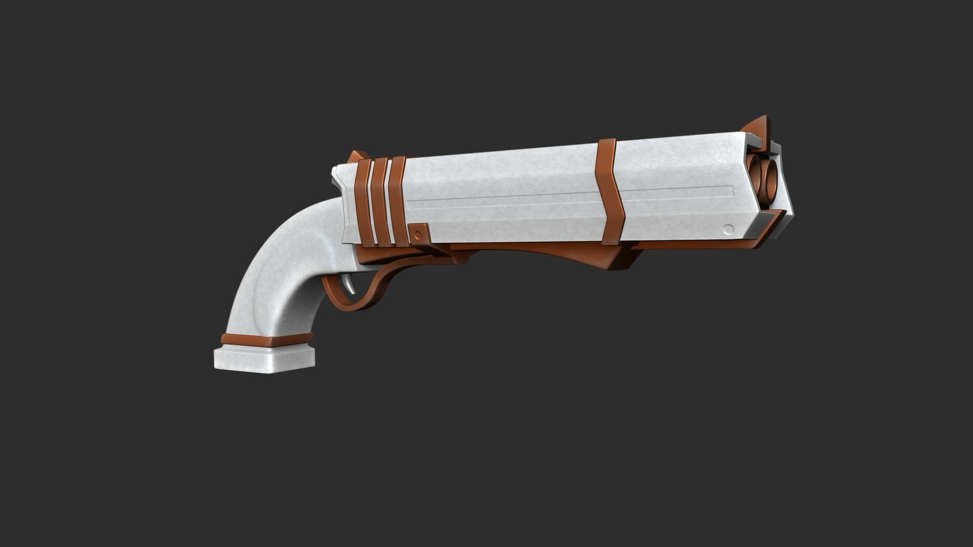 Sci-Fi Short Shotgun - Gun Weaponry - Luxury Low-poly 3D model_5