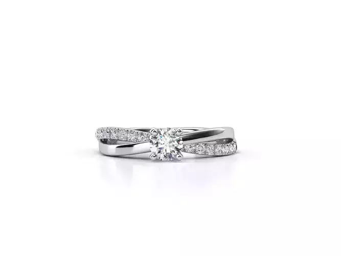 ZDR054 person diamond engagement ring gold