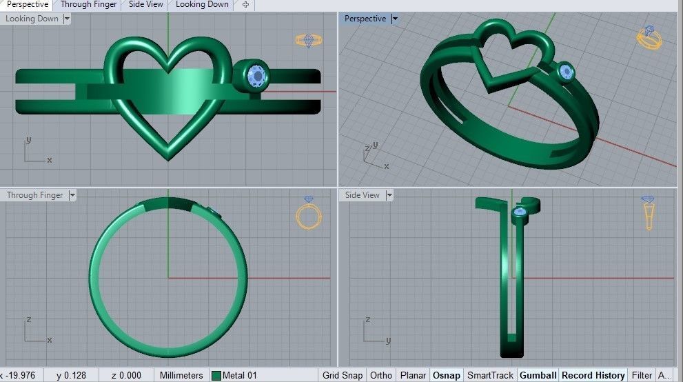 heart ring 3D print model_4