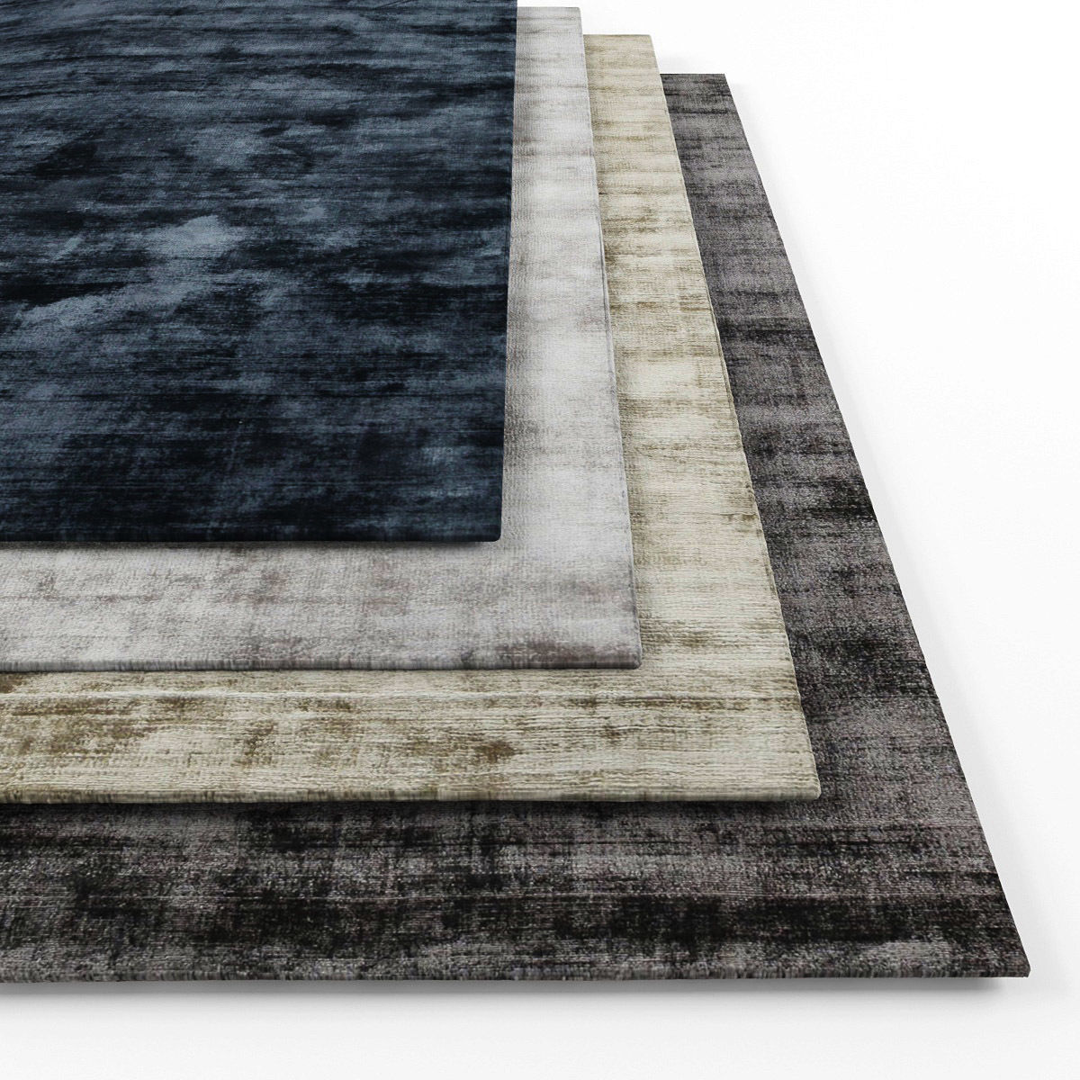 Rugs-1020 four rugs Low-poly 3D model_1