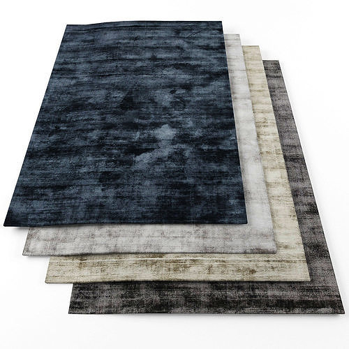 Rugs-1020 four rugs Low-poly 3D model