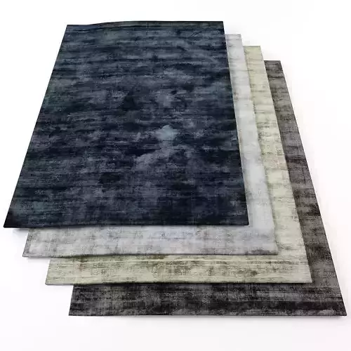 Rugs-1020 four rugs Low-poly 3D model