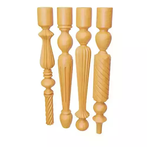 Balusters brass candlesticks