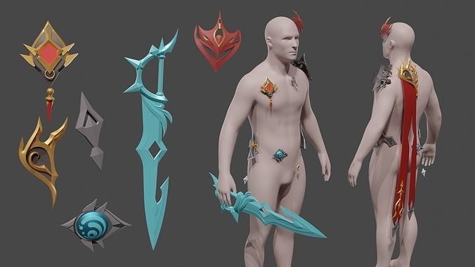 genshin impact tartaglia cosplay 3d print 3D print model