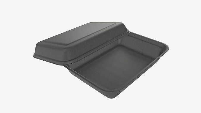 Take away lunch polystyrene box 06 3D model