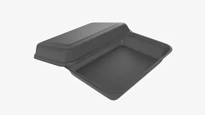 Take away lunch polystyrene box 06 3D model