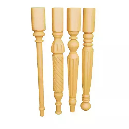 Balusters set of gold candlesticks
