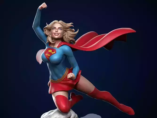 Supergirl statue 3D print model