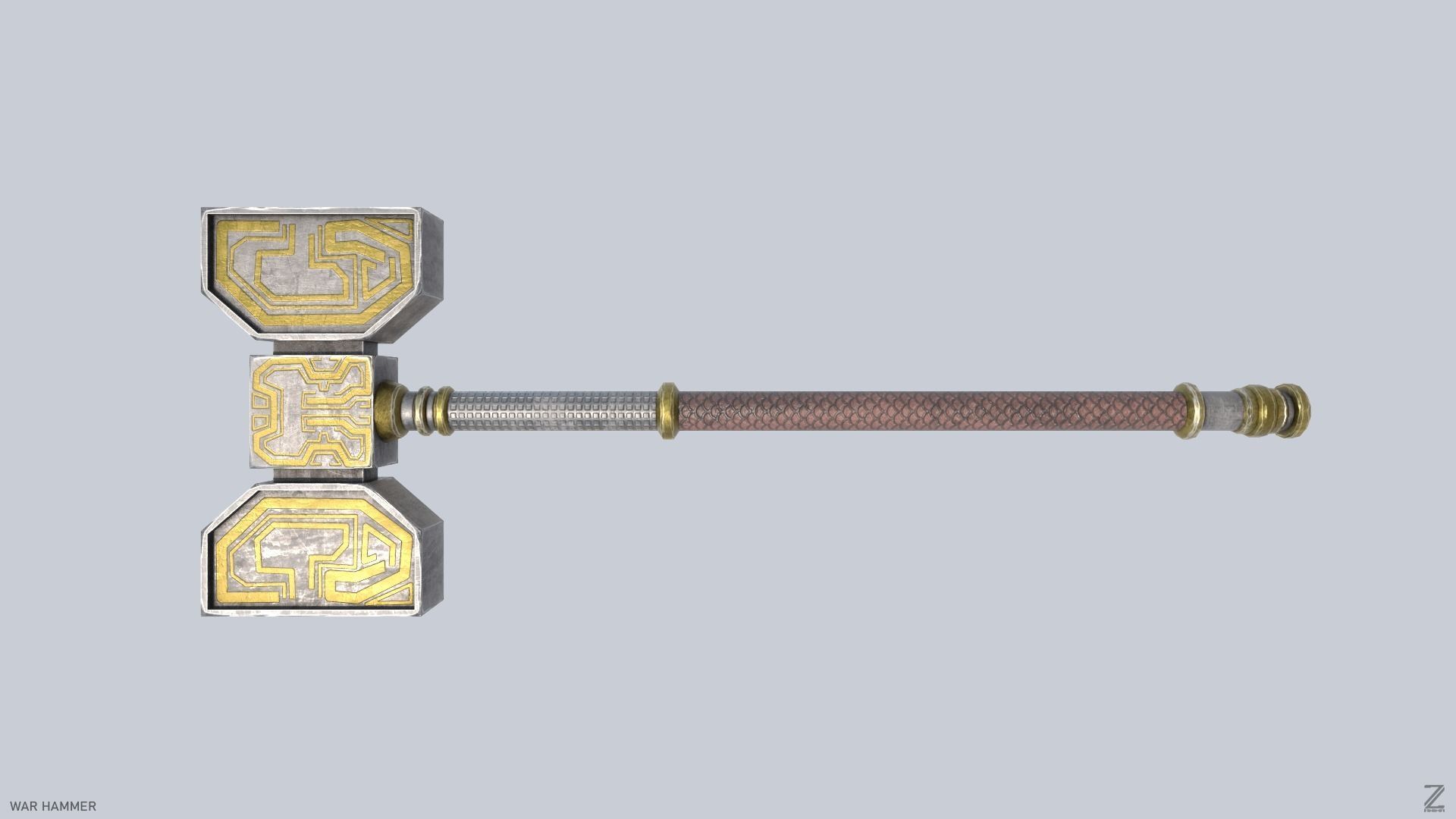 War Hammer Low-poly 3D model_4
