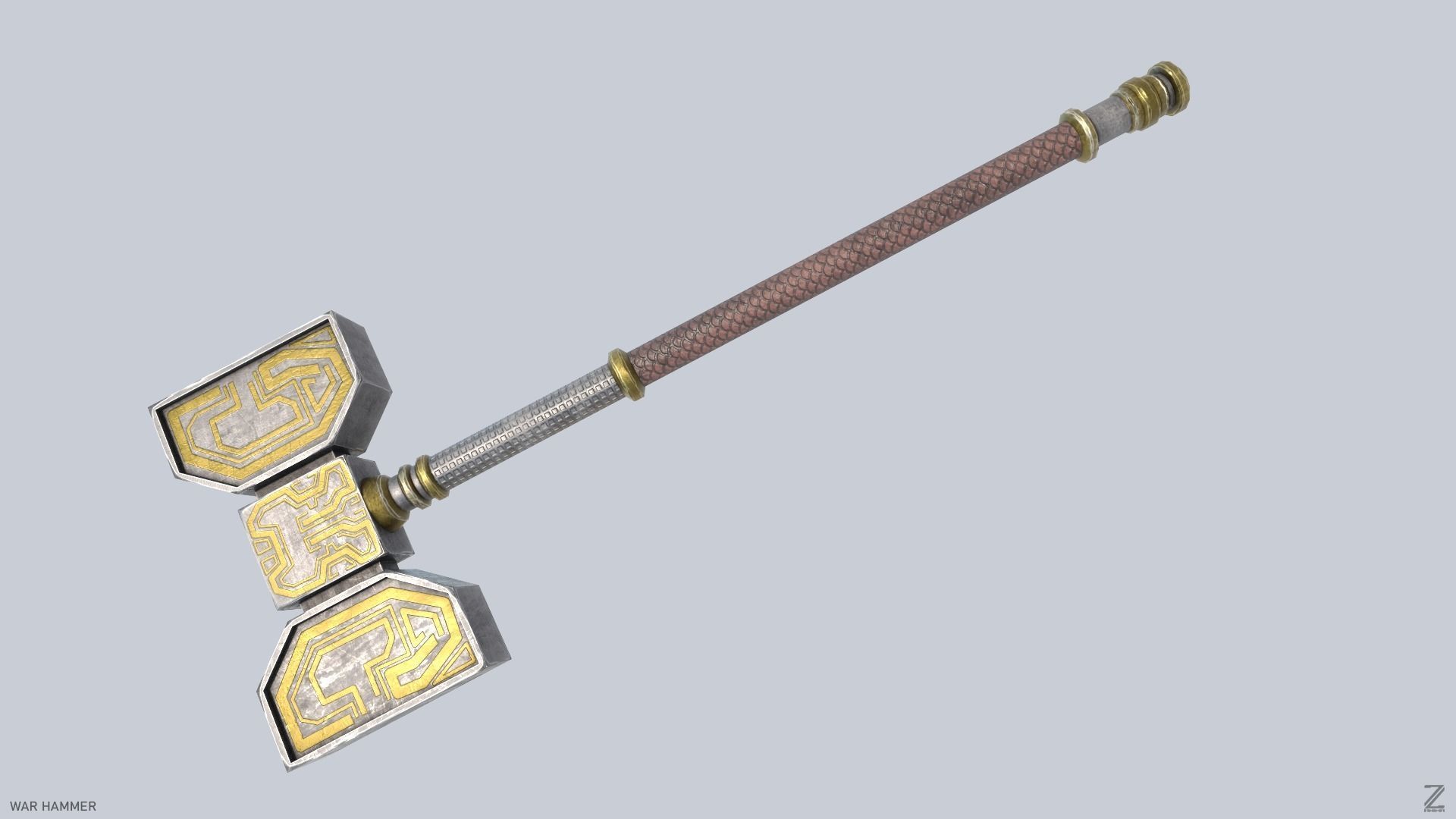 War Hammer Low-poly 3D model_5