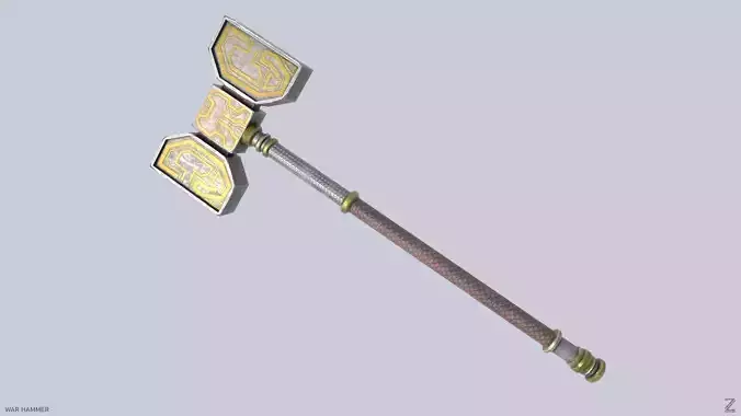 War Hammer Low-poly 3D model