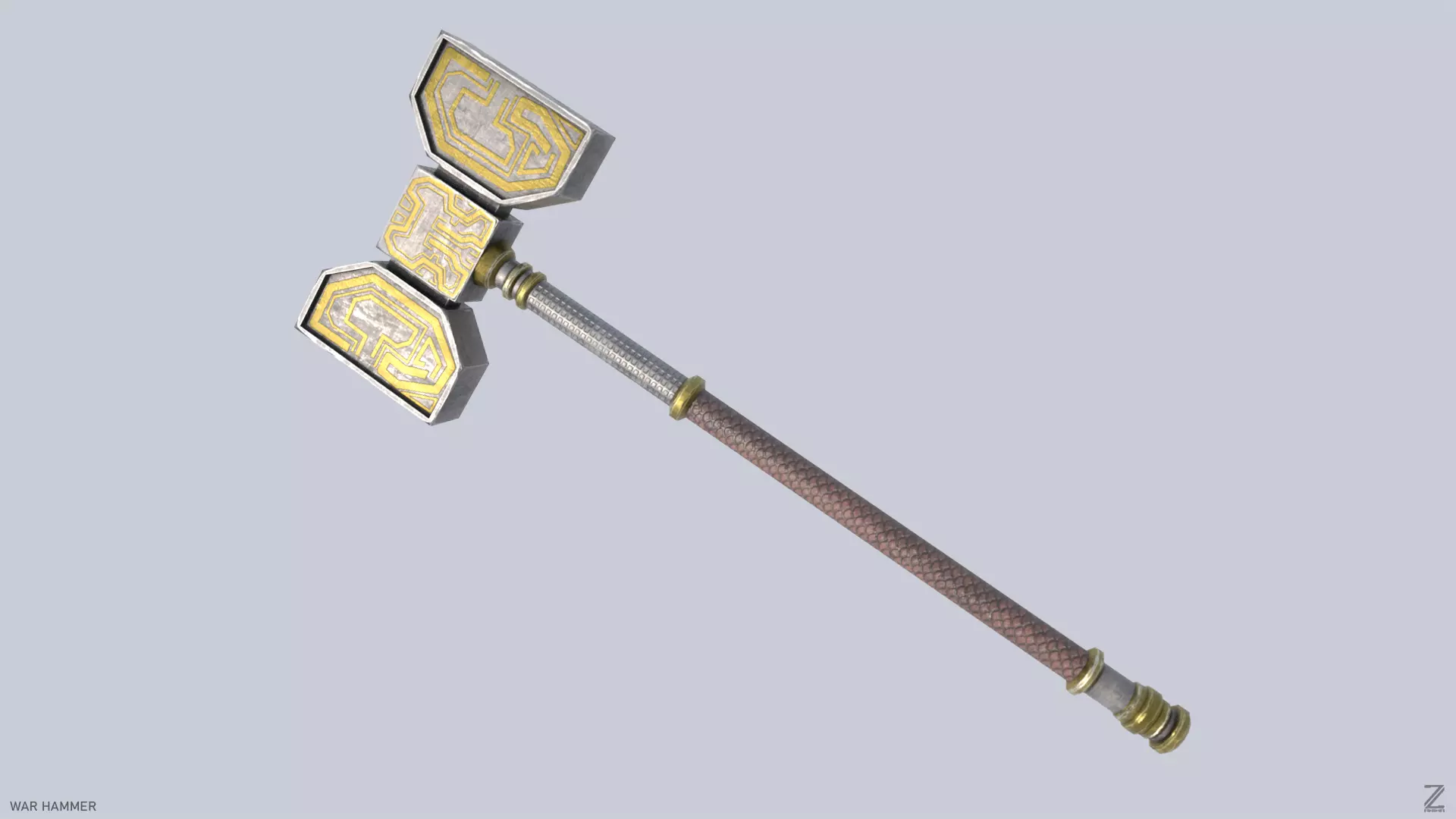 War Hammer Low-poly 3D model_0